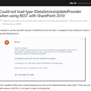 Could not load type IDataServiceUpdateProvider when using REST with SharePoint 2010