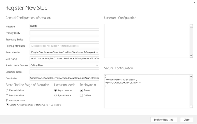 Register the plug-in step for the deletion event of any entity