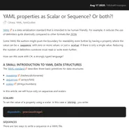 YAML properties as Scalar or Sequence? Or both?!