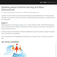 Speaking about machine learning and Xbox achievements